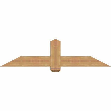 Ekena Millwork Eugene Smooth Timber Gable Bracket, Western Red Cedar, 60"W x 15"H x 3 1/2"D x 5 1/2"F, 6/12 Pitch GBW060X15X0406EUG00SWR
